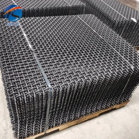 Crimped Wire Mesh Metal Screen Mesh Saudi Arabia Red Vibrating Sieve