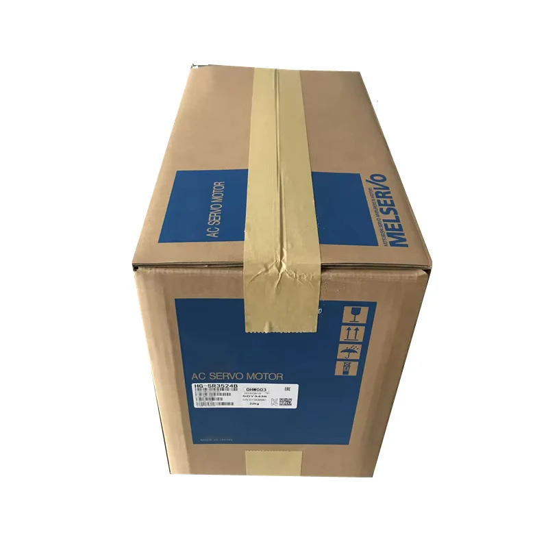 Új, eredeti HG-SR3524B HG‑SR sorozatú közepes tehetetlenségű szervomotor, 3,5 kW teljesítménnyel és fékfunkcióval, nagy pontosságú kódoló visszacsatolással, stabil nyomaték-kimenettel, az MR‑J4 sorozatú szervohajtásokhoz illeszthető