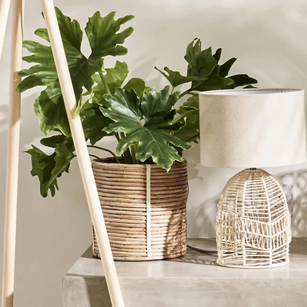 Natural Element Rattan Basket Plant Holder Storage Basket For Space