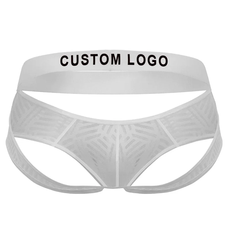 High Quality Men Sexy Thong Bikini Briefs Custom Design Cotton Thin Nightclub Low Rise Sexy Mens 7667