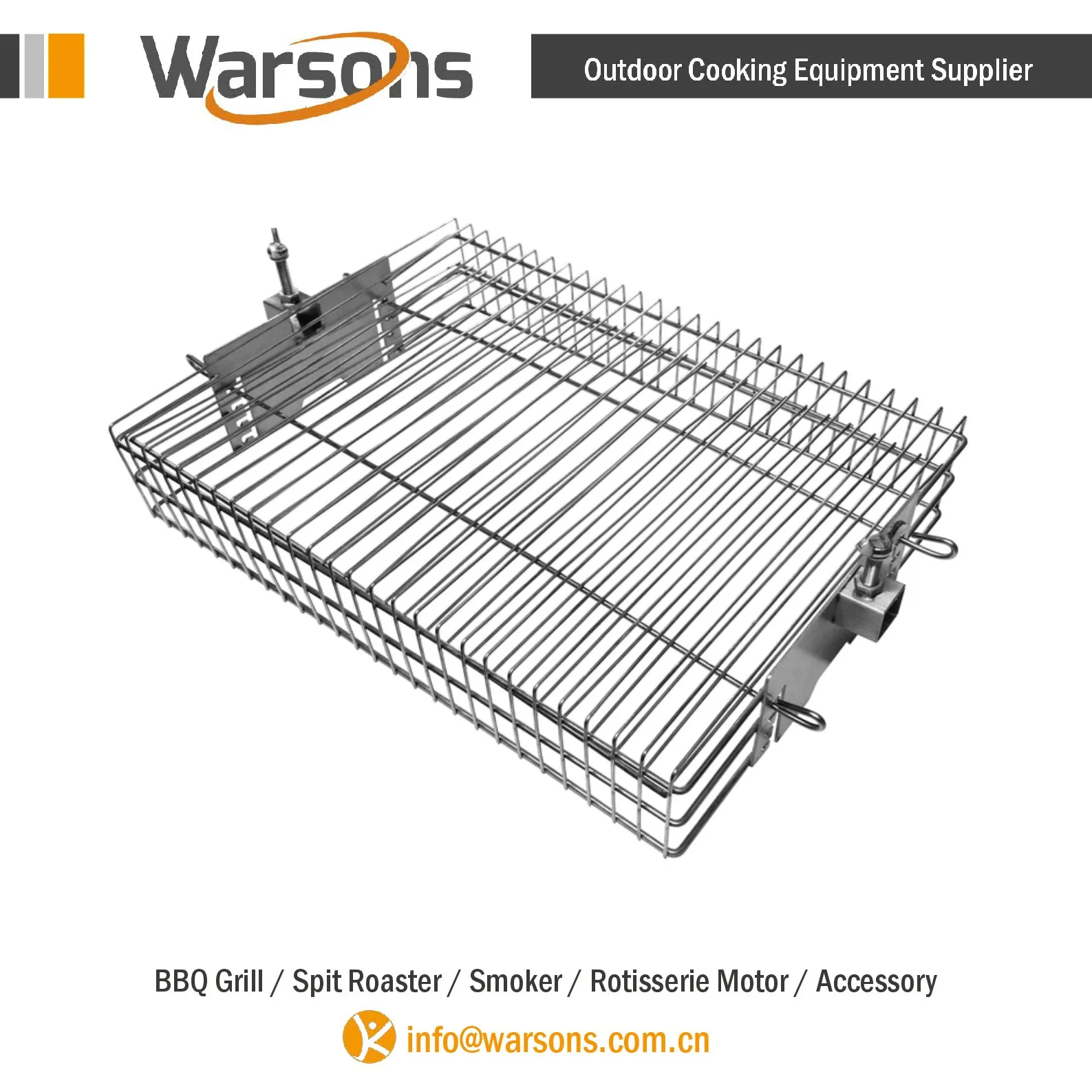 BBQ Large Spit Rotisseries Roast Chicken Vegetable Stainless Steel Basket