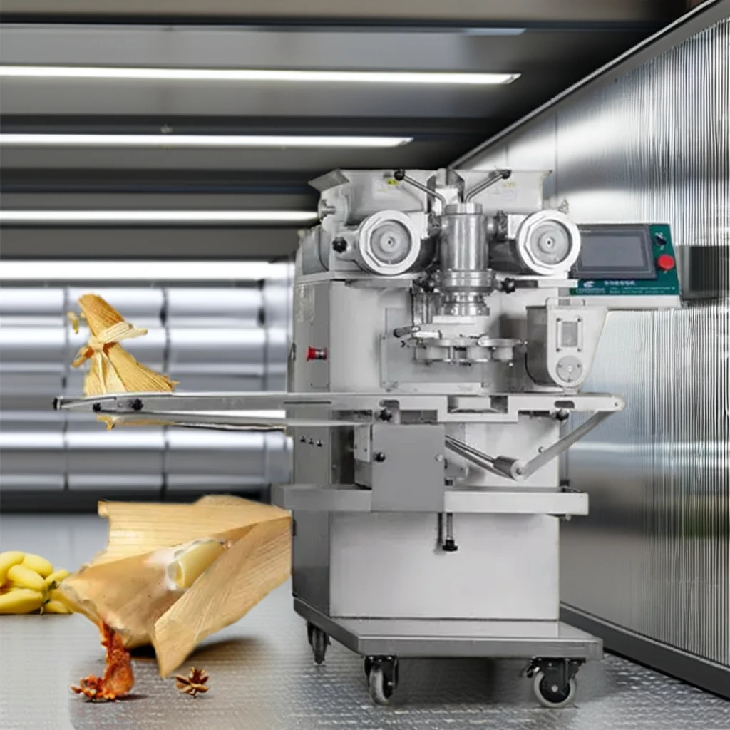 High Capacity Automatic Tamales Machine 304 Stainless Steel Multi Filling Encrusting Equipment Pastry Food Production Maker