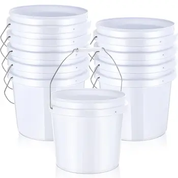 High Quality 5L/1 Gallon Food Grade Plastic Pail Wholesale Packaging Container PP Paint Bucket Drums Pails & Barrels