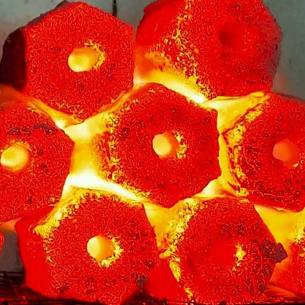 Organic Hexagonal Charcoal Briquettes For Grilling Bbq Ecofriendly And
