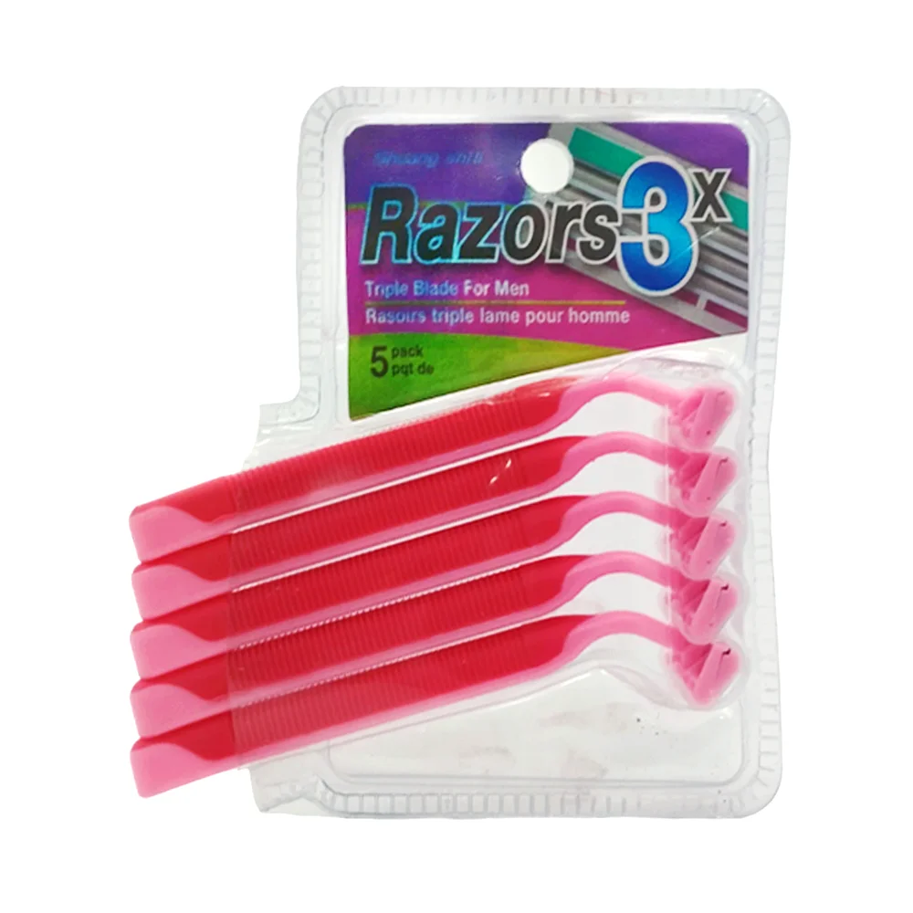 High Quality Disposable Generic Triple-Blade Razors Pack 5 Stainless ...