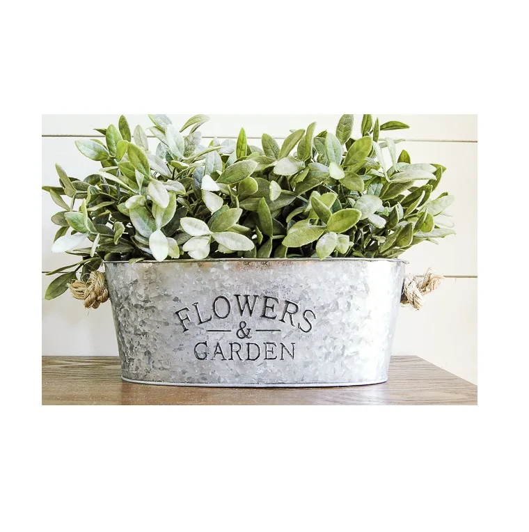 Exclusive Planter Galvanized Planter Round Modern Fashionable Trending