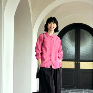 Cotton Linen Ladies Pants High Waist Outerwear Casual Soft Wide Leg Elastic Waist Home Pants Casual Available Big Size