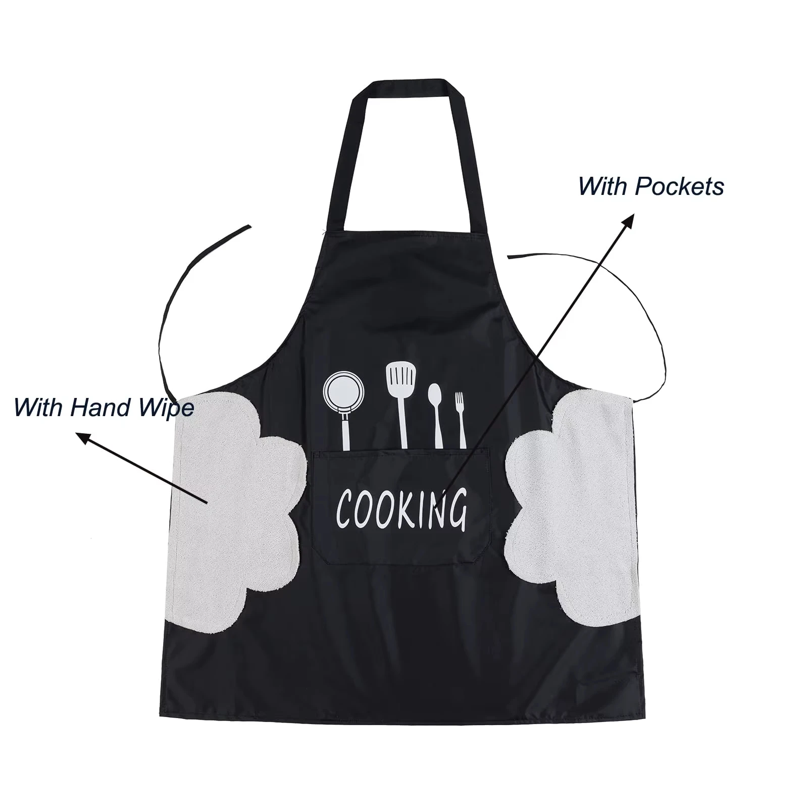 Kitchen Cooking Chef Custom Printed logo Adjustable Apron Custom Chef Cooking Work Waiter Apron