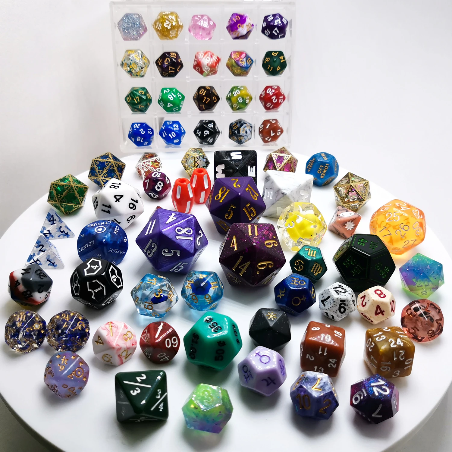 Custom Printed Dice Resin 6 Sides Board Dice Plastic 16mm 30mm 40mm D4 ...