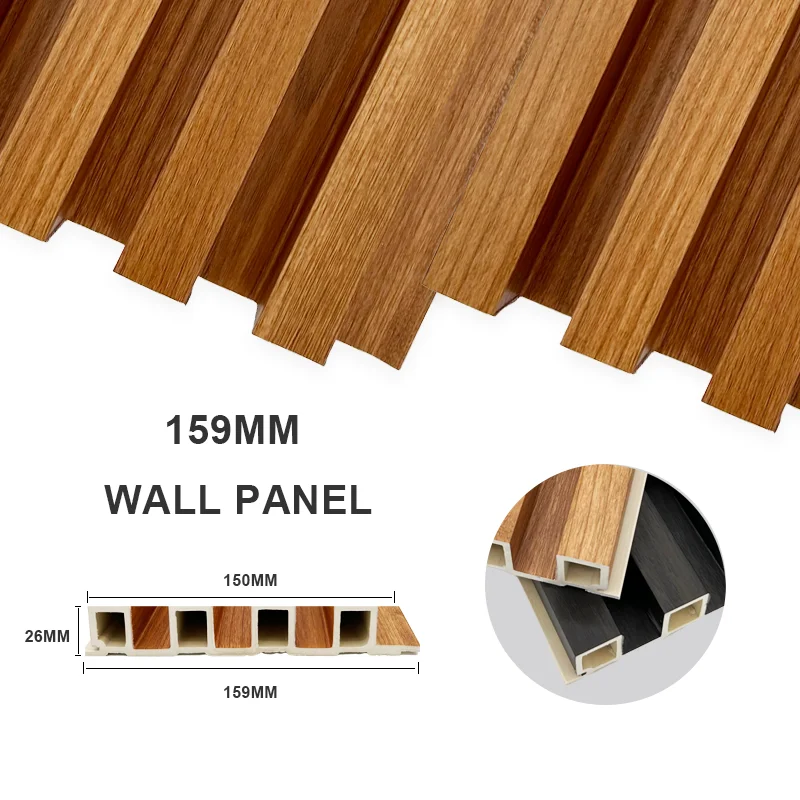 Modern Popular 3d Fluted Modeling Wall Panel Wooden Grain Pvc Wpc - Buy ...