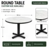 Round restaurant table