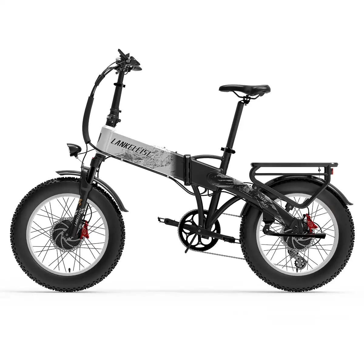 LANKELEISI X2000 MAX 2000W Dual Motor Foldable Electric Mountain Bike 48V Lithium Battery Central Motor Tube Battery New Arrival