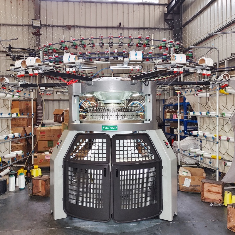 SINOEASTEC Fabric Knitting Machine For T-shirt And Cotton Flecce Three Yarn Fleece) Circular Tube 3 Thread Fleece