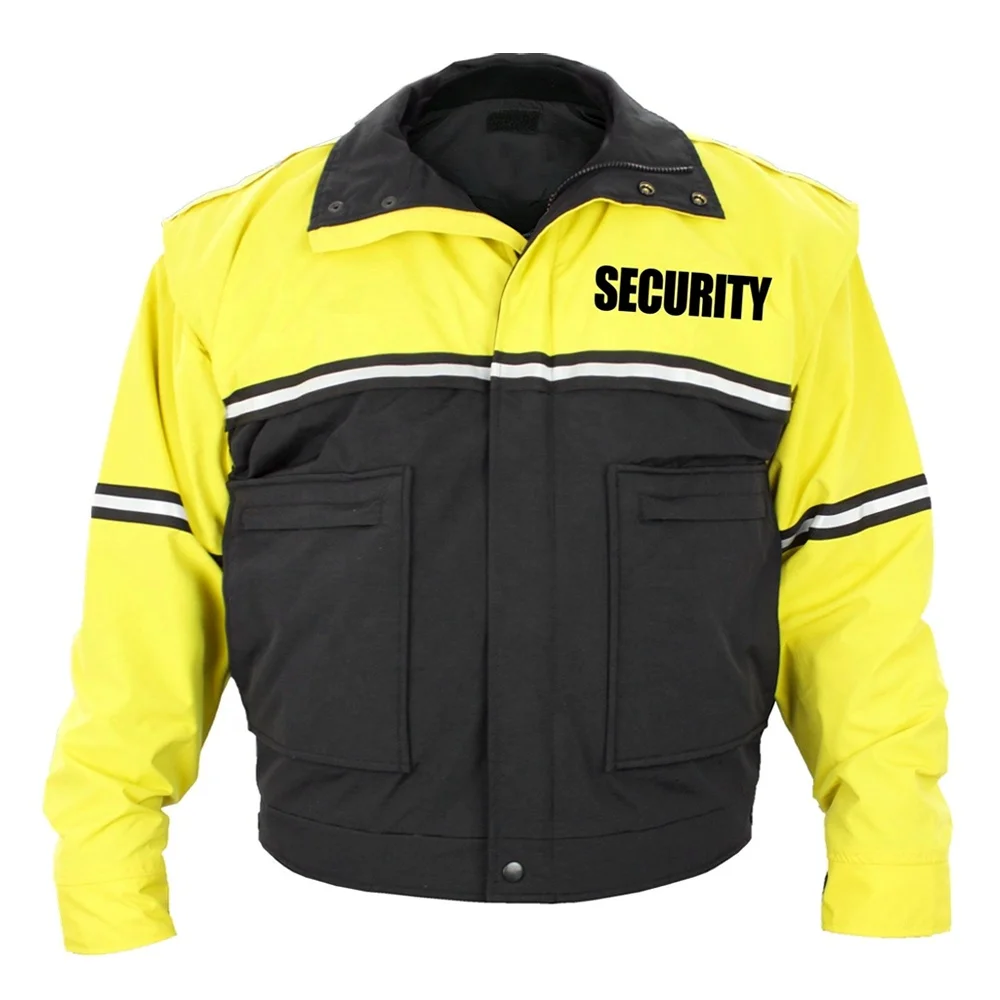 Unisex Zip-Off Sleeve Bike Patrol Jacket with Removable Liner