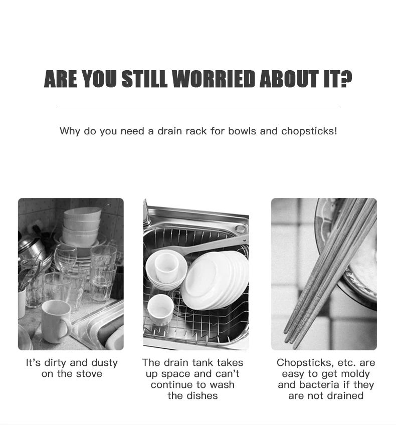 Plastic Silicone Dish Rack Drainer Foldable Kitchenware Holder Kitchen