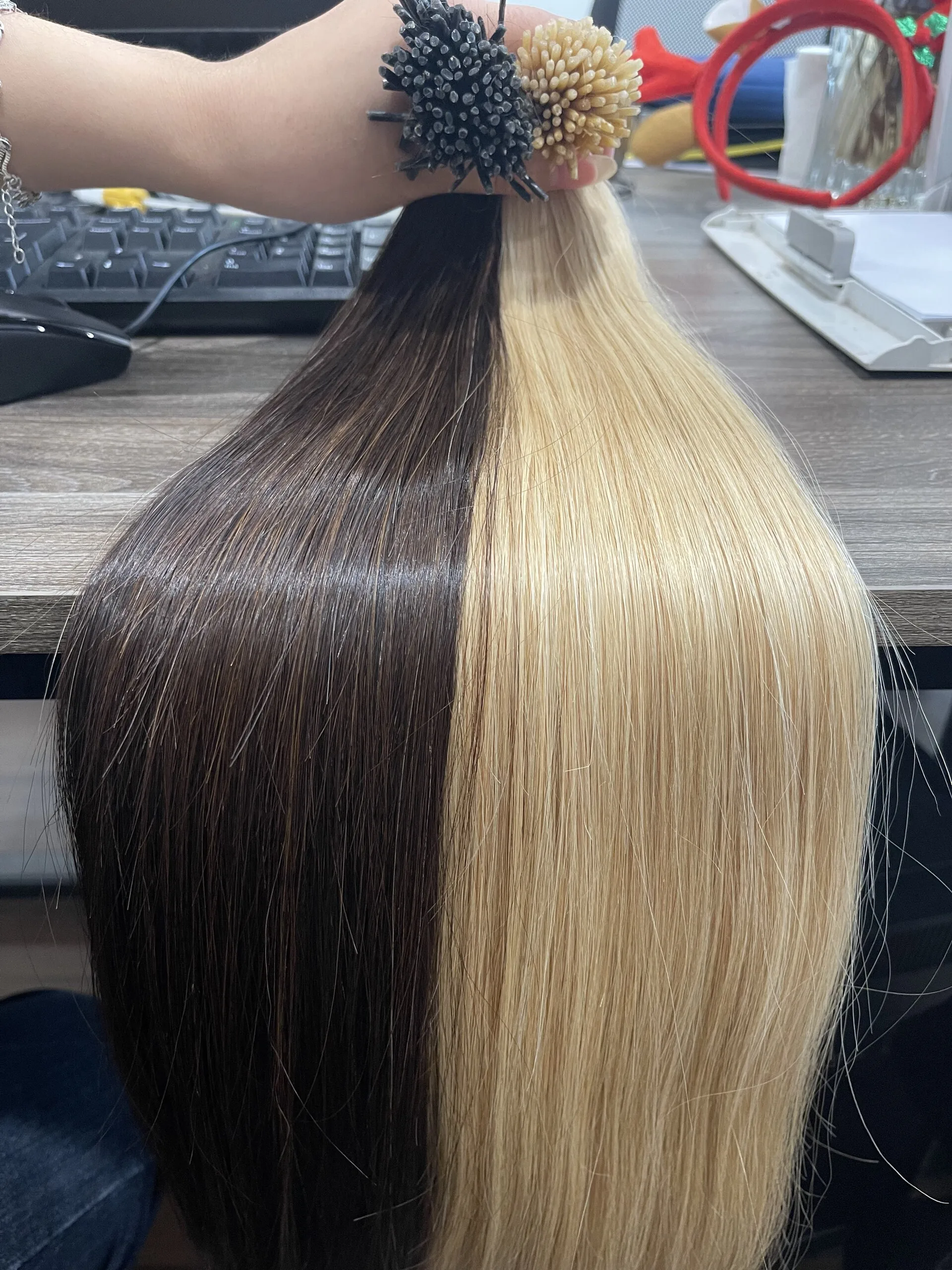 I Tips Hair Extensions Virgin Keratin Human Hair Virgin Human Hair ...