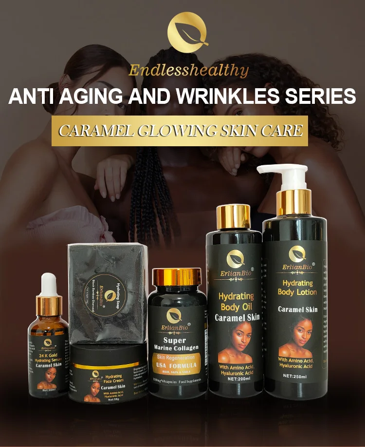 Caramel Exfoliate Skin Set Face Moisturizer Hydrating Exfoliating Body