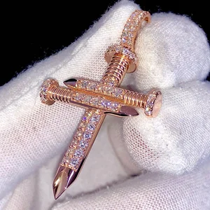 Luxury Hip Hop Fine Jewelry Pendants & Charms  High Quality Diamond Pendant Customized Iced Out Silver Diamond Pendant