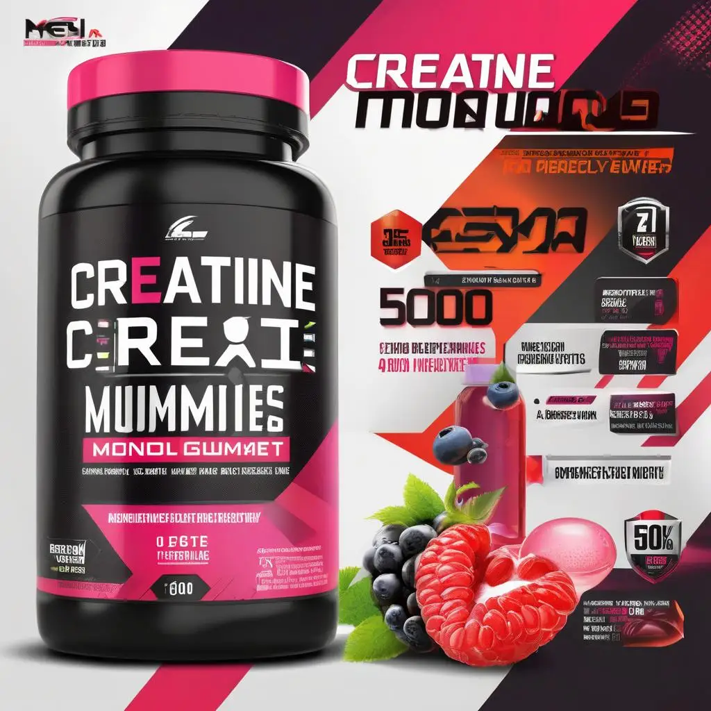 OEM/ODM Private Label Creatine Monohydrate Gummy 5g Pre-Workout Supplements for Adults