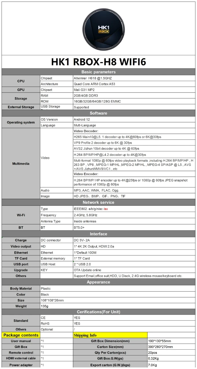 2024 New Model TV Box HK1 RBOX H8 H618 Quad-Core 64-bit| Alibaba.com