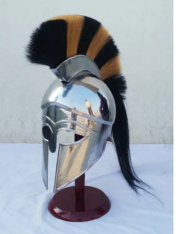 Medieval Helmet Greek Centurion Spartan Helmet Armor King With Natural ...