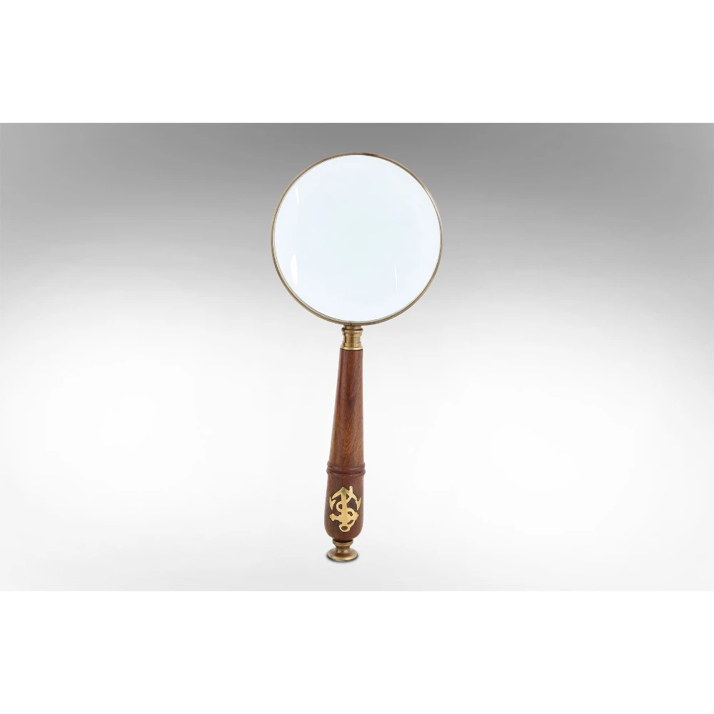 8X Bronze Metal Frame Magnifying Glass with Glass Lens Perfect for Archeology and Mobile Phone Screen Precision Tool