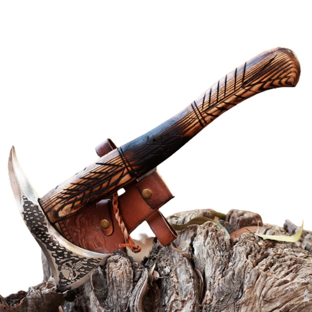Top Quality Axe Manufacturer Carbon Steel Axe Camping With Wood Handle With Leather Sheath Buy
