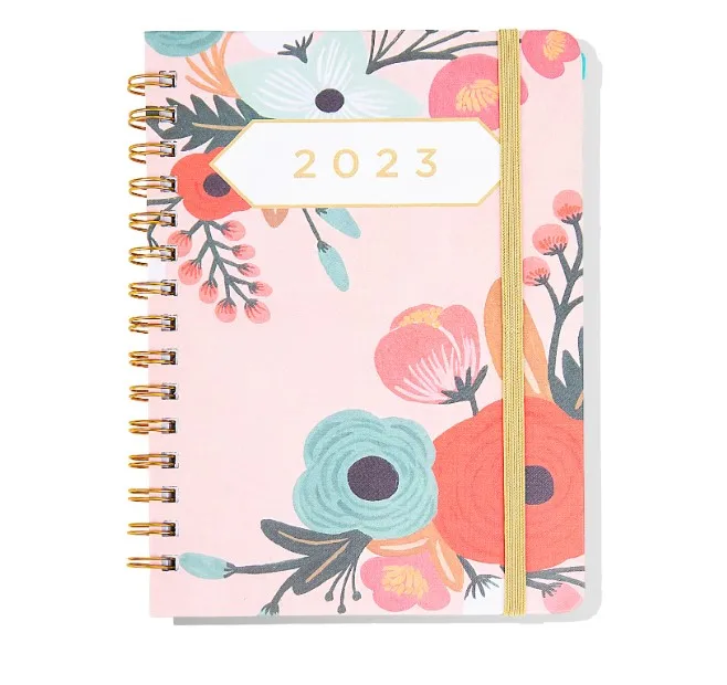 2024 New Floral Trend Design A5 Spiral Bound Hardcover Notebook Journal Hardcover Spiral Notebook