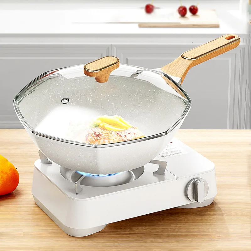 Медицинский камень восьмиугольная форма антипригарная домашняя сковорода многофункциональная переносная кухонная