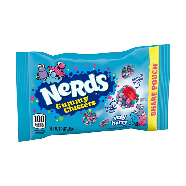 Nerds Gummy Clusters Candy Rainbow Resealable 8 Ounce Bag - Buy Nerds ...