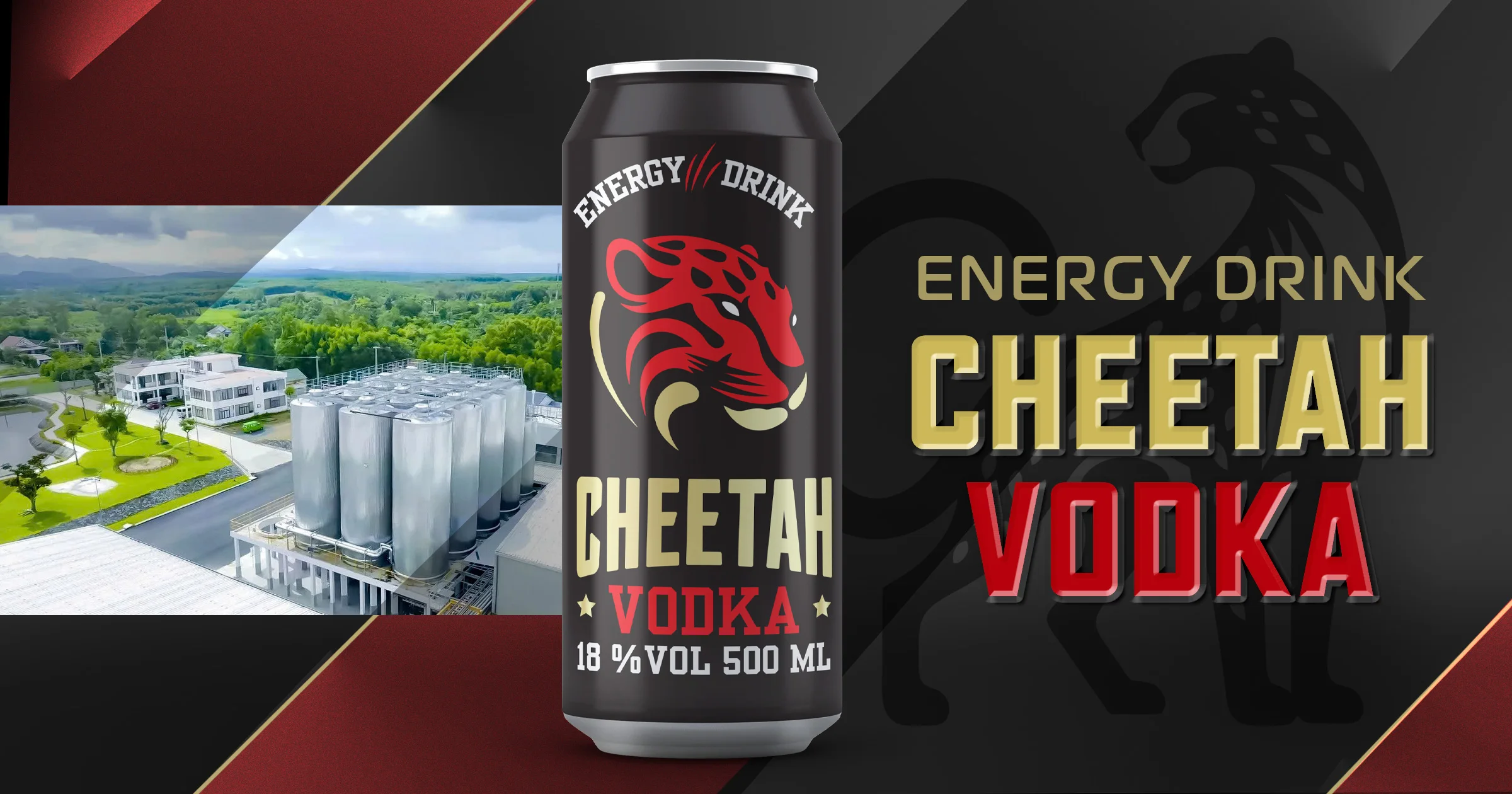 Cheetah Vodka Energy Drink 500ml Customizable Private Label Protein OEM ODM