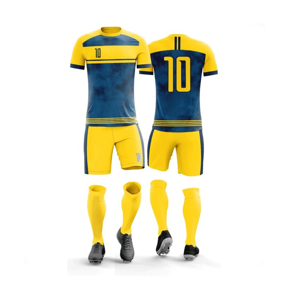 Customized Logo Quick Dry Soccer Uniform Set Football Sports Wears High