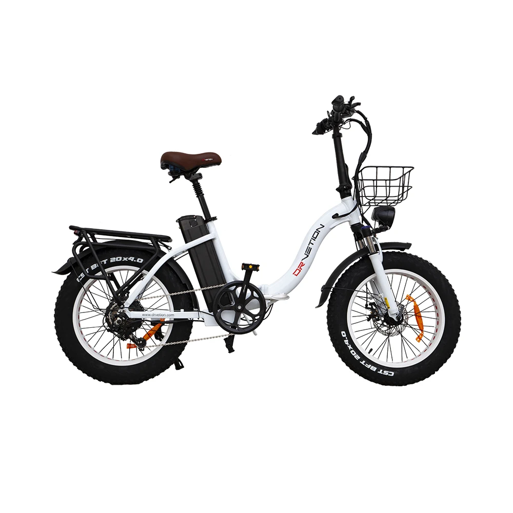 DrVetion CT20 Electric Fat Bike 48V 750W up to 45km/h 250W Rear Hub Motor Aluminum Frame 60km Range