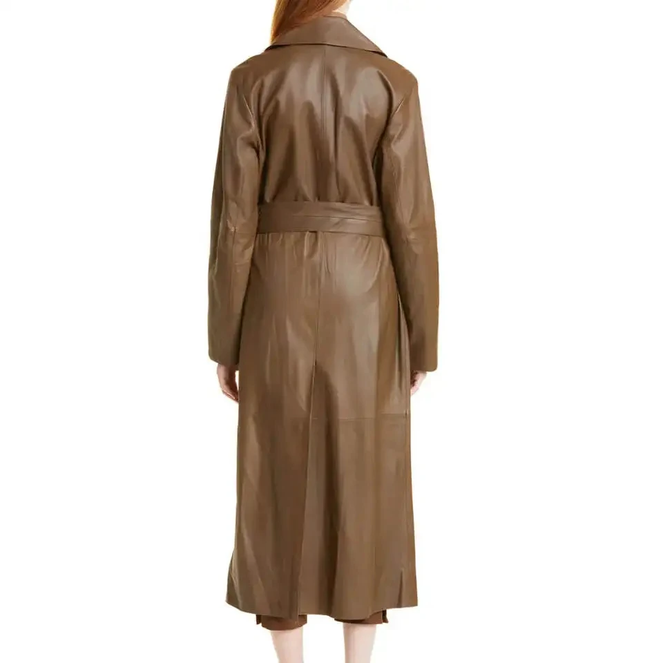 Hot Selling Winter Wear Long Coat For Women Fashionable Slim Windproof Cowhide Leather Casual Long Coat For Girls By Power Hint - Image 2