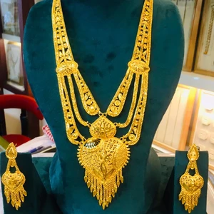24K Gold Plated Vintage Comoros Mayotte Style Imitation Jewelry Set Includes Necklace Bangles Stylish Copper Indian Made Gift