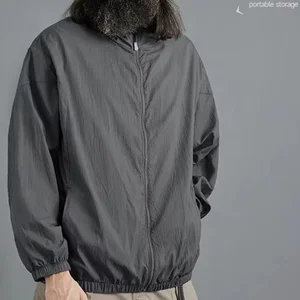 Lightweight Breathable Windproof Zipper Reversible Outdoor Clothing Jacket Hiking Fishing Shirts Unisex Summer Cool Jacket