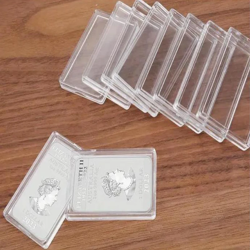 Coin Safe Hard Acrylic Bar Capsule Holder For 1-4 Oz Silver Currency Display - View #5