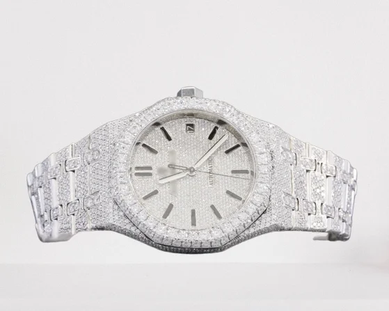 Professional Supplier of  VVS Clarity Moissanite Studded Fashionable Iced out Diamond Studded Watches at Reliable Market Price 222019