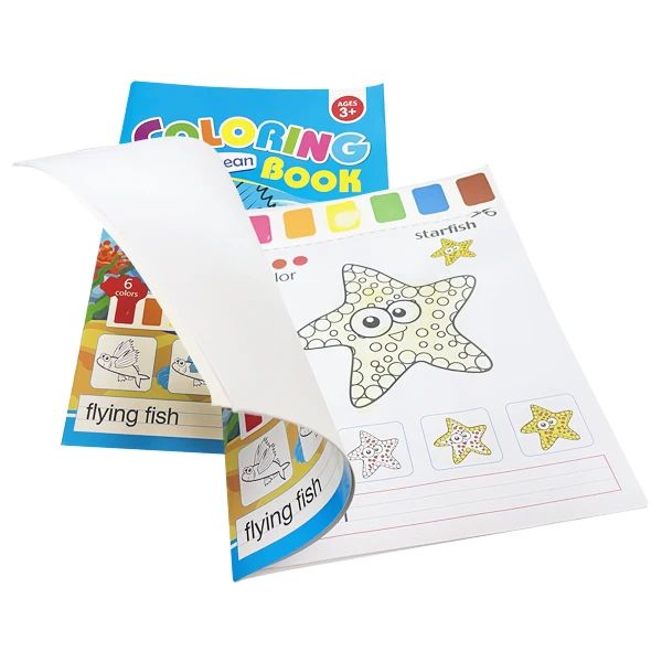 Sea Creatures Watercolor Coloring Book for Kid Activity
