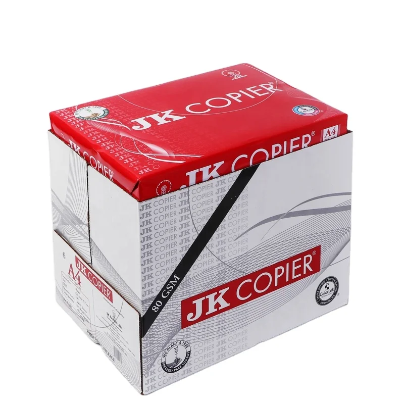 100% Premium Quality A4 Paper JK Price A4 size copy copier paper 80 gsm 70gsm