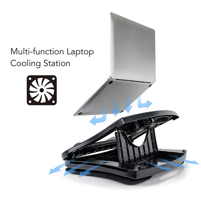 Portable Sponge Cushion Multiple Function Laptop Riser USB Cooling Fan