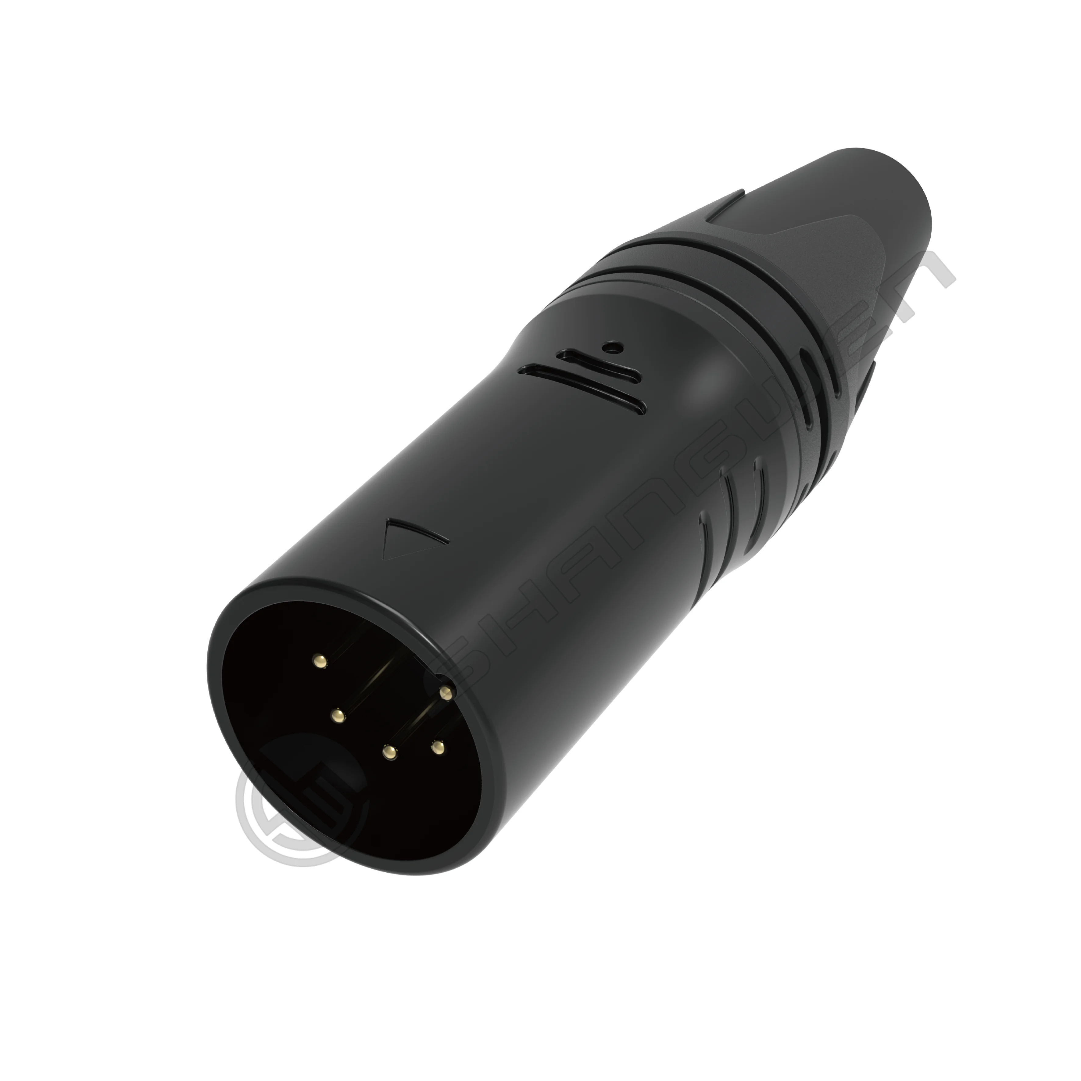 Indoor Audio XLR 5 Pin Male DMX Lighting Jack Black Gold Contacts Female/Male Plug Socket 5 Pin Xlr Connector