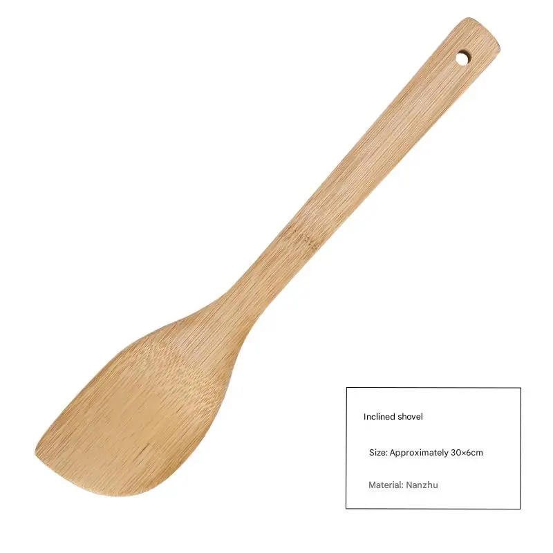 Bamboo Long Handle Spatula Bamboo Spatula Non-stick Pan Special Cooking Spatula Cooking Spoon Spatula Set