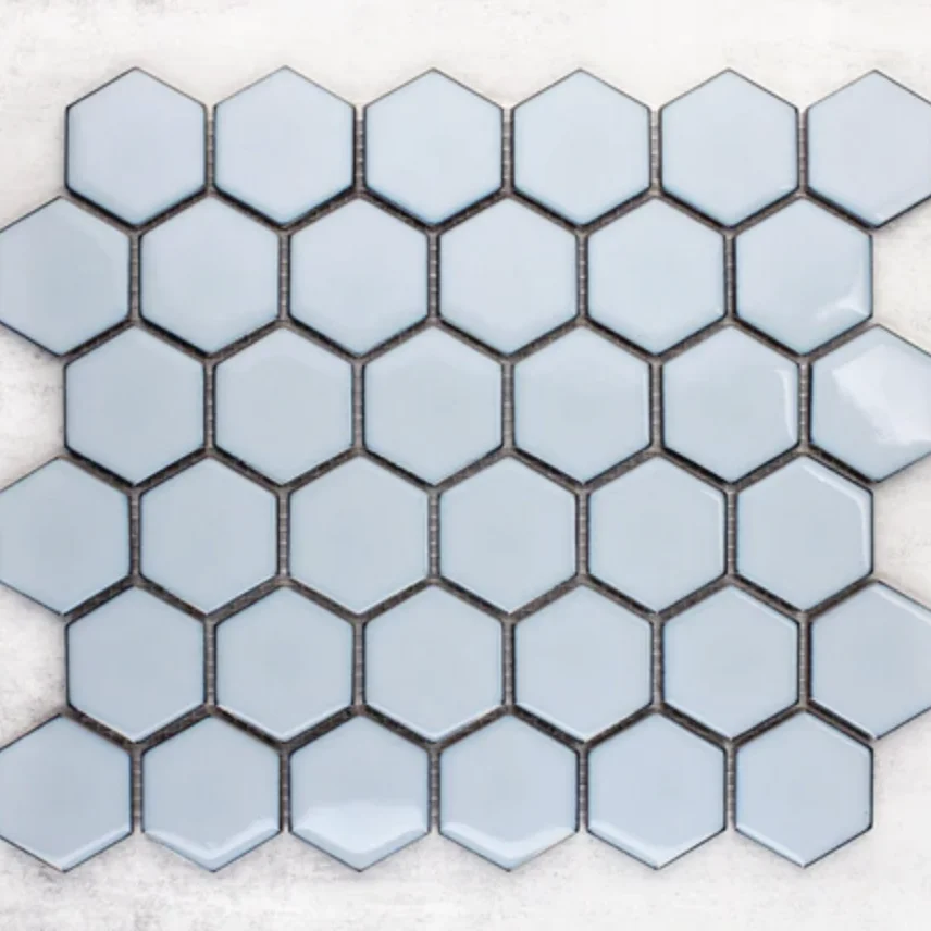 Dark Grey Hexagon Porcelain Mosaic Tiles - Various Shapes Customized ...