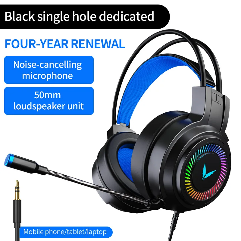 Wholesale G58 Esports Gaming Headsets 7.1 Channel Wired Computer Headsets Leather Microphones Featuring Metal Construction