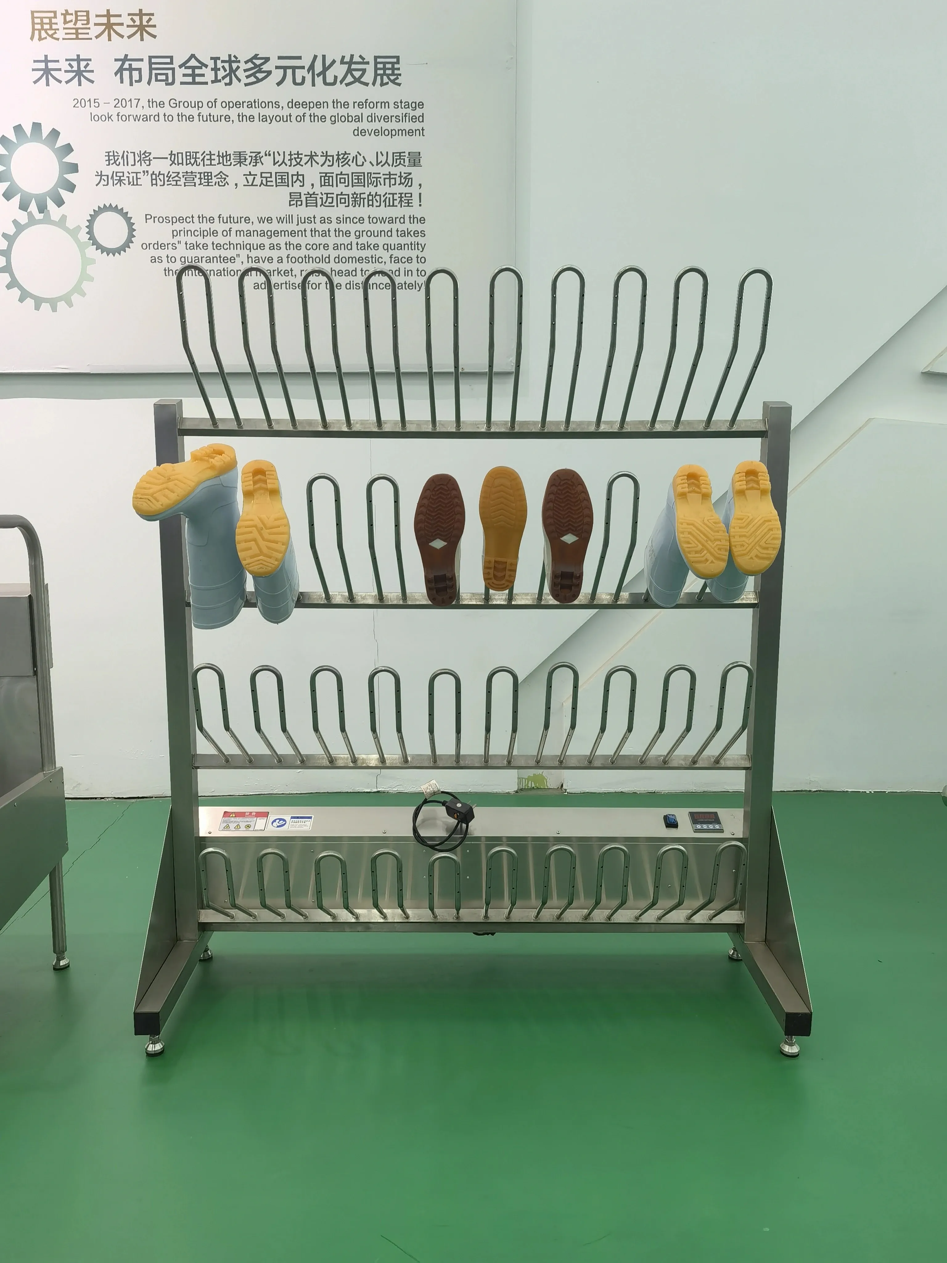 High quality stainless steel shoe racks and boot drying heaters for industrial plants and equipment
