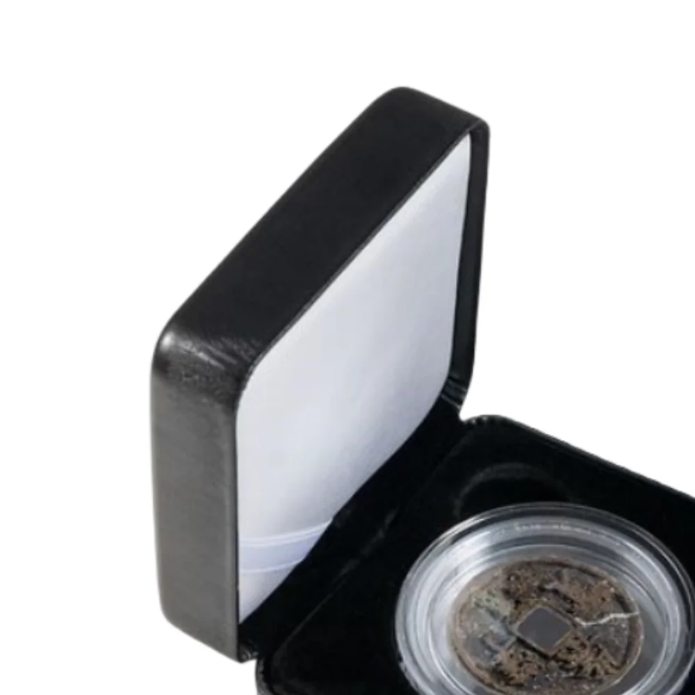 우아한 인조 가죽 코인 디스플레이 박스 매트 블랙 매직 코인 캡슐 보관 클램쉘 케이스| Alibaba.com