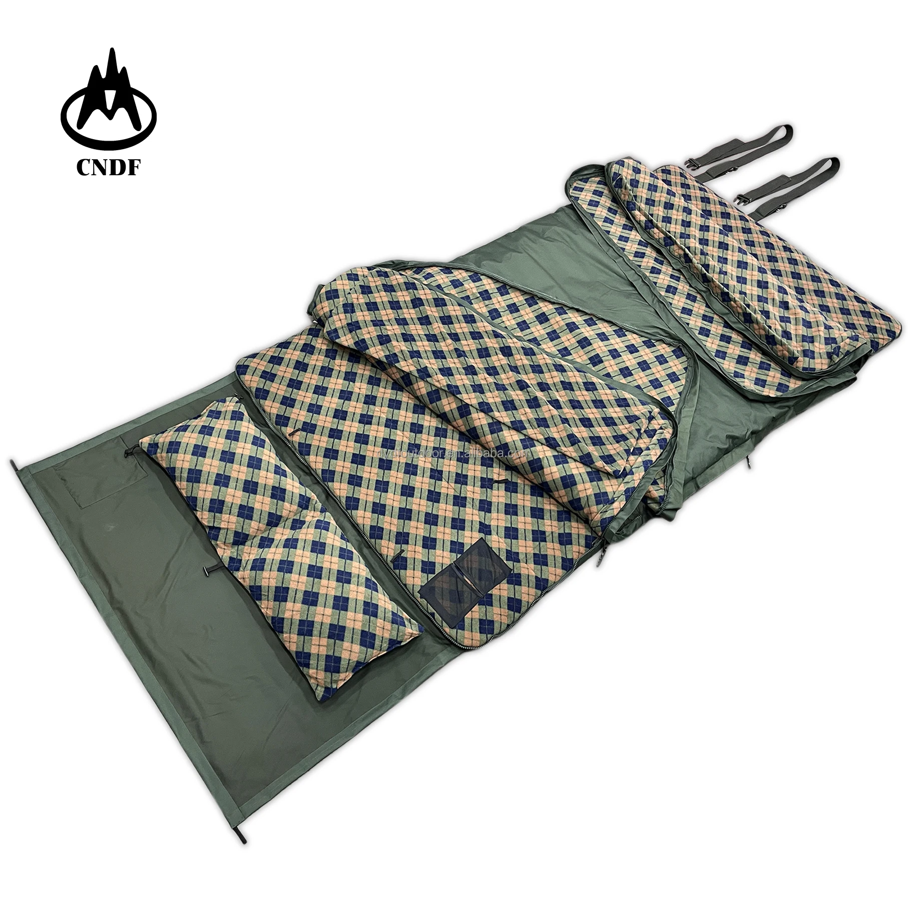 Luxury 10kg Double Layer Fishing Sleeping Bag With Sponge Oxford Shell
