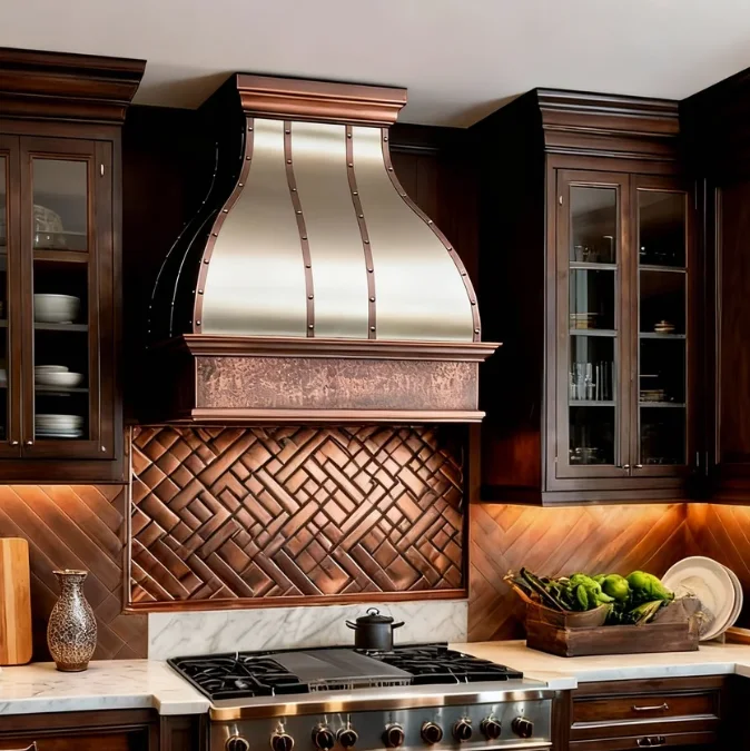 Luxury Stainless Steel Kitchen Range Hood - Wall Mounted, Smooth Finish ...