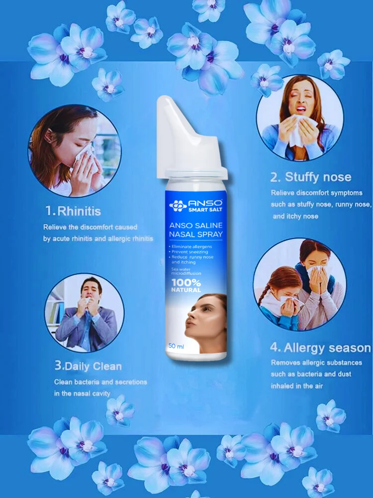 Wholesale Anso Nasal Spray Care Saline Moisturizing Spray For Instant Soothing Relief Of The